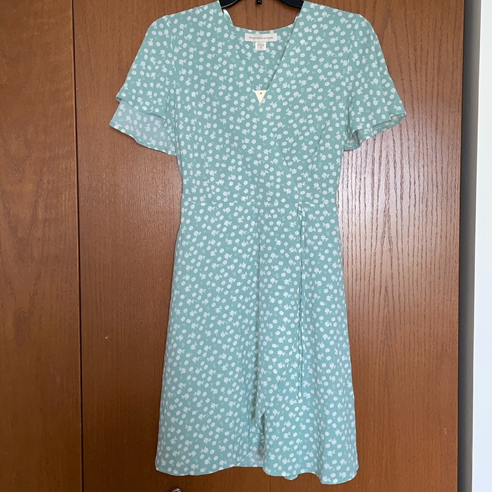 Monteau Green Floral Dress